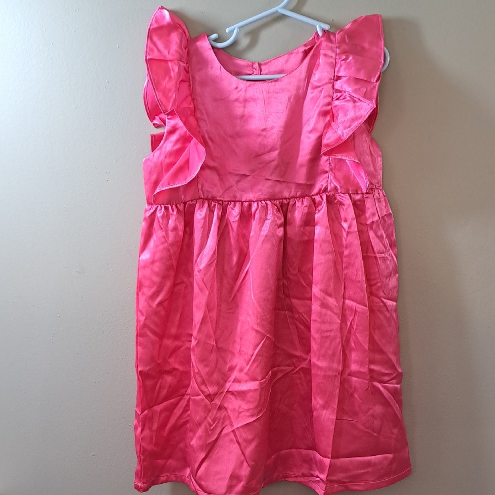 Pink Ruffled Sleeveless Dress